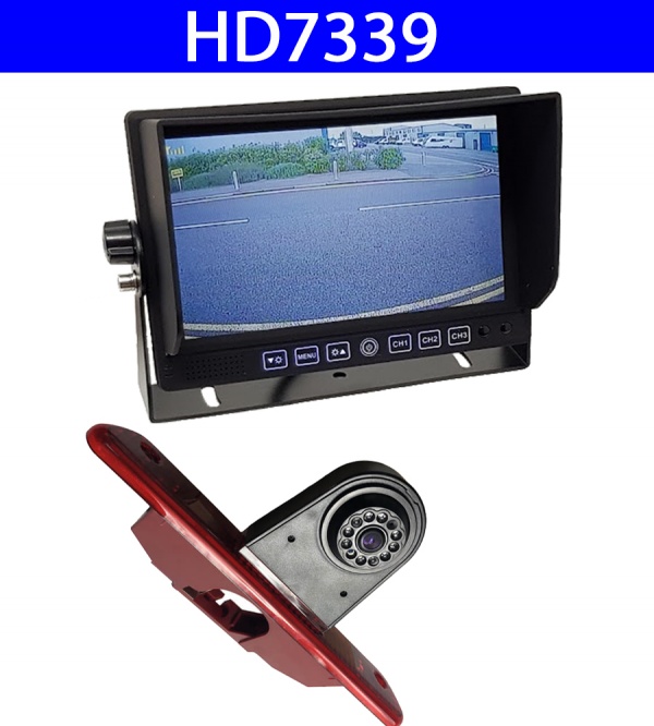HD7339 7 inch dash monitor and Peugeot Expert Brake Light Camera